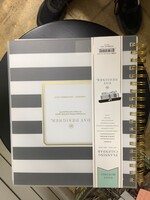 2023 Planner Frosted Daily/Monthly 8"x10" Rugby Stripe Black - Day Designer