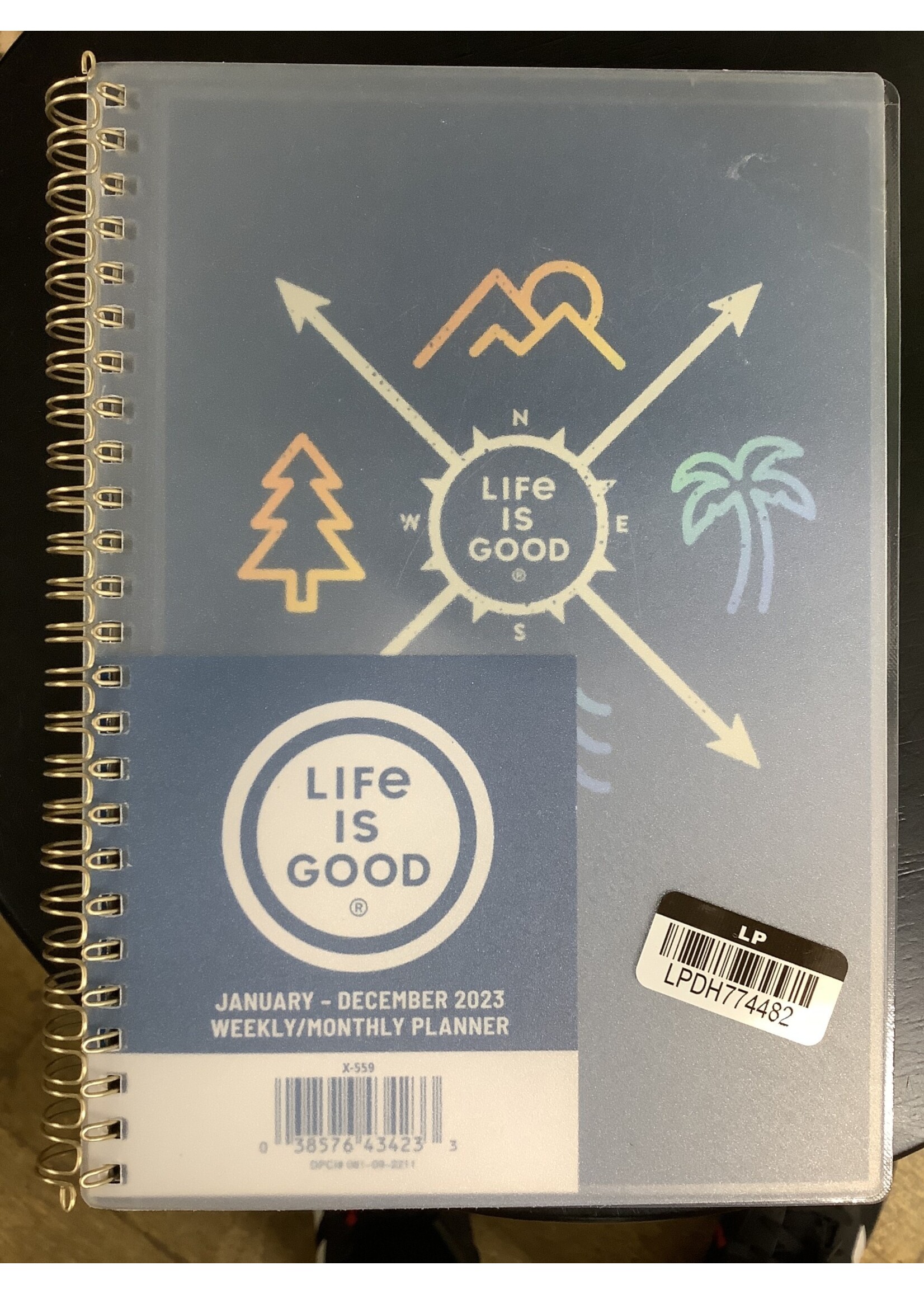 2023 Planner Weekly/Monthly 5.5 inch x8.5 inch  Compass - Life is Good for Cambridge