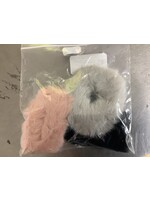 *No Package 3 PK Furry Hair Scrunchies