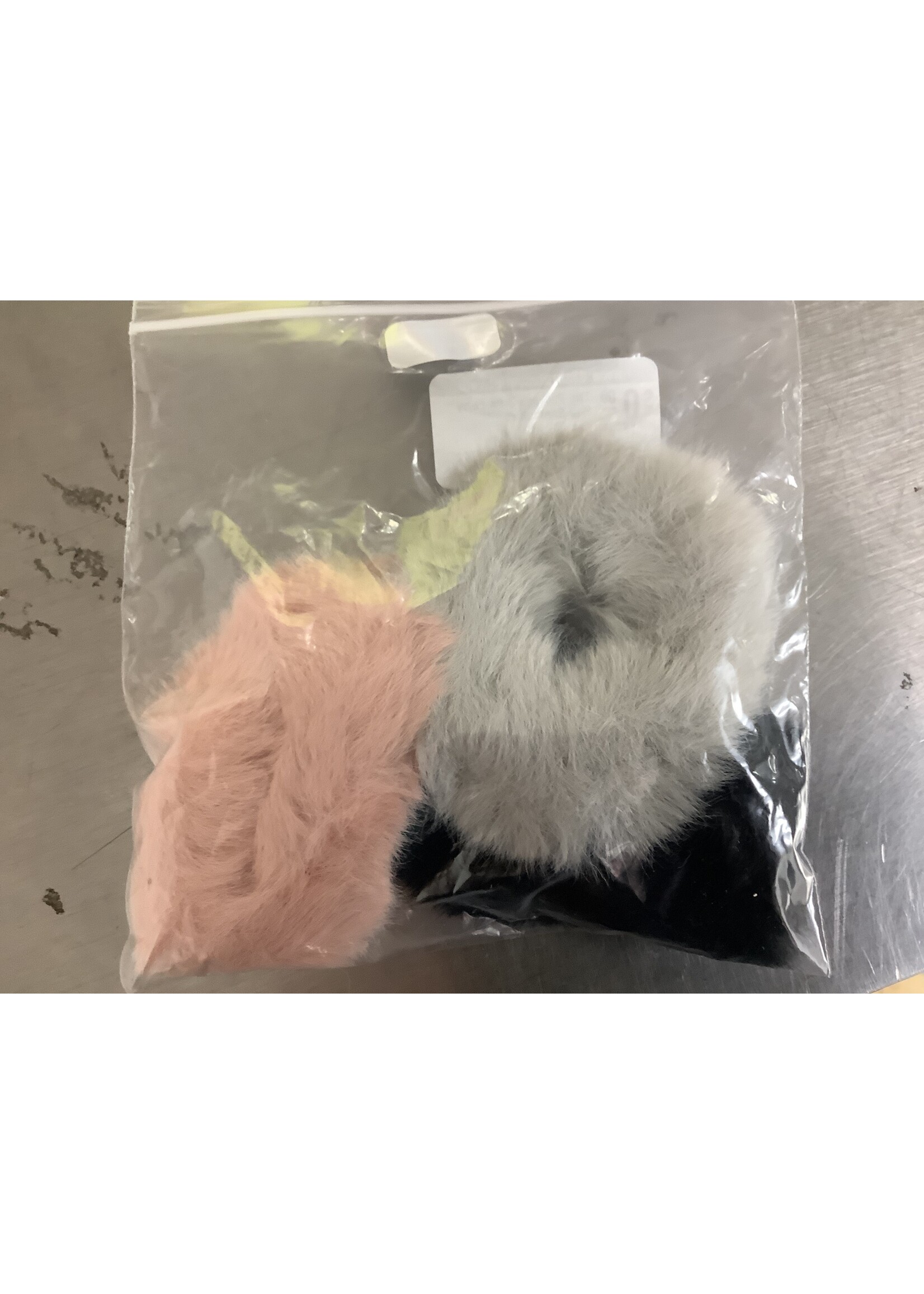 *No Package 3 PK Furry Hair Scrunchies