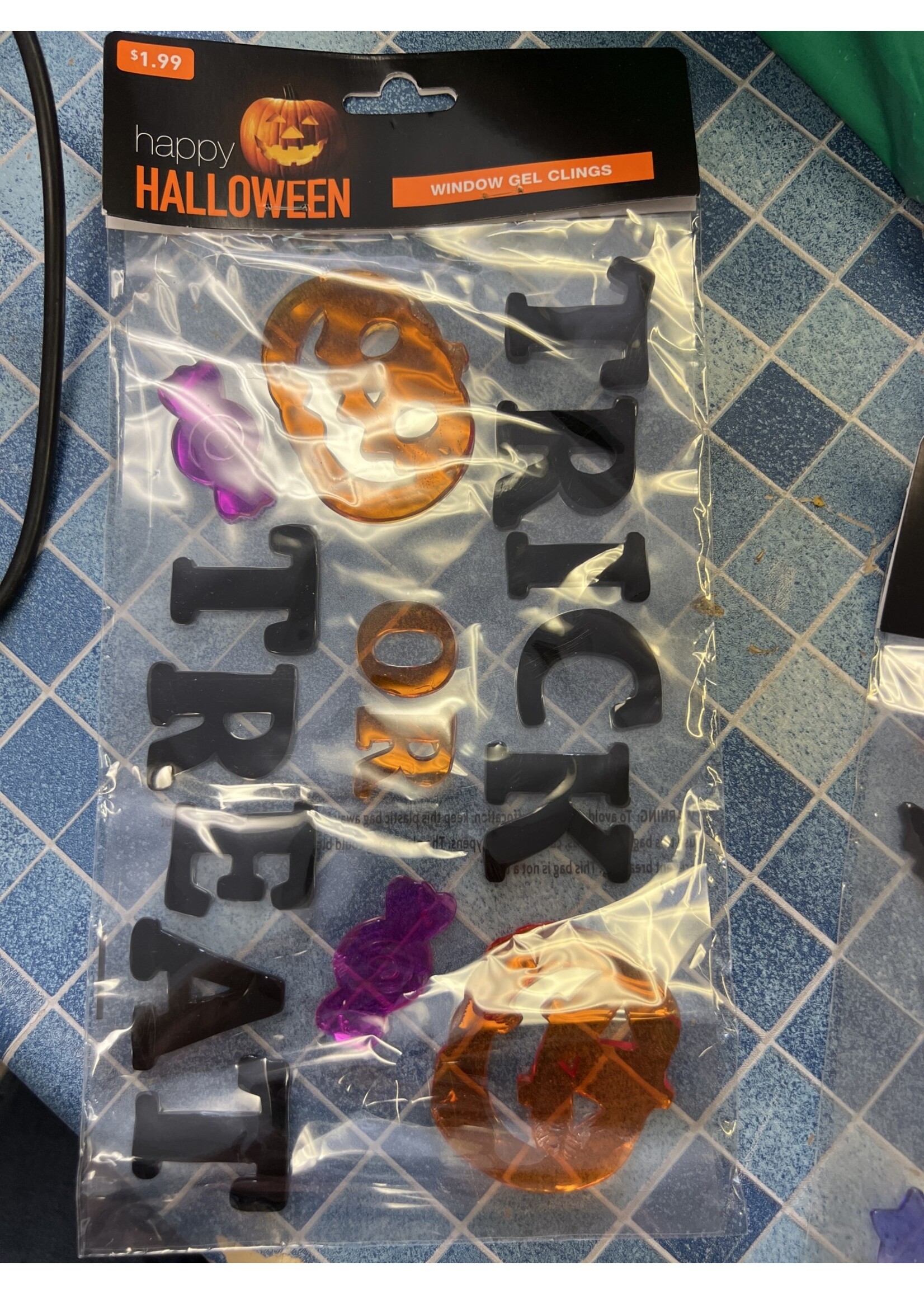 Happy Halloween- Trick or Treat window gel clings