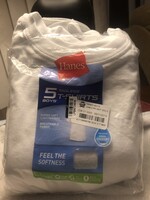 Hanes Hanes Boys Size XSm White 5-Pack Short Sleeve T-Shirts New in Open Bag