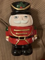 Chipped paint- Happy Holidays Ceramic Nutcracker