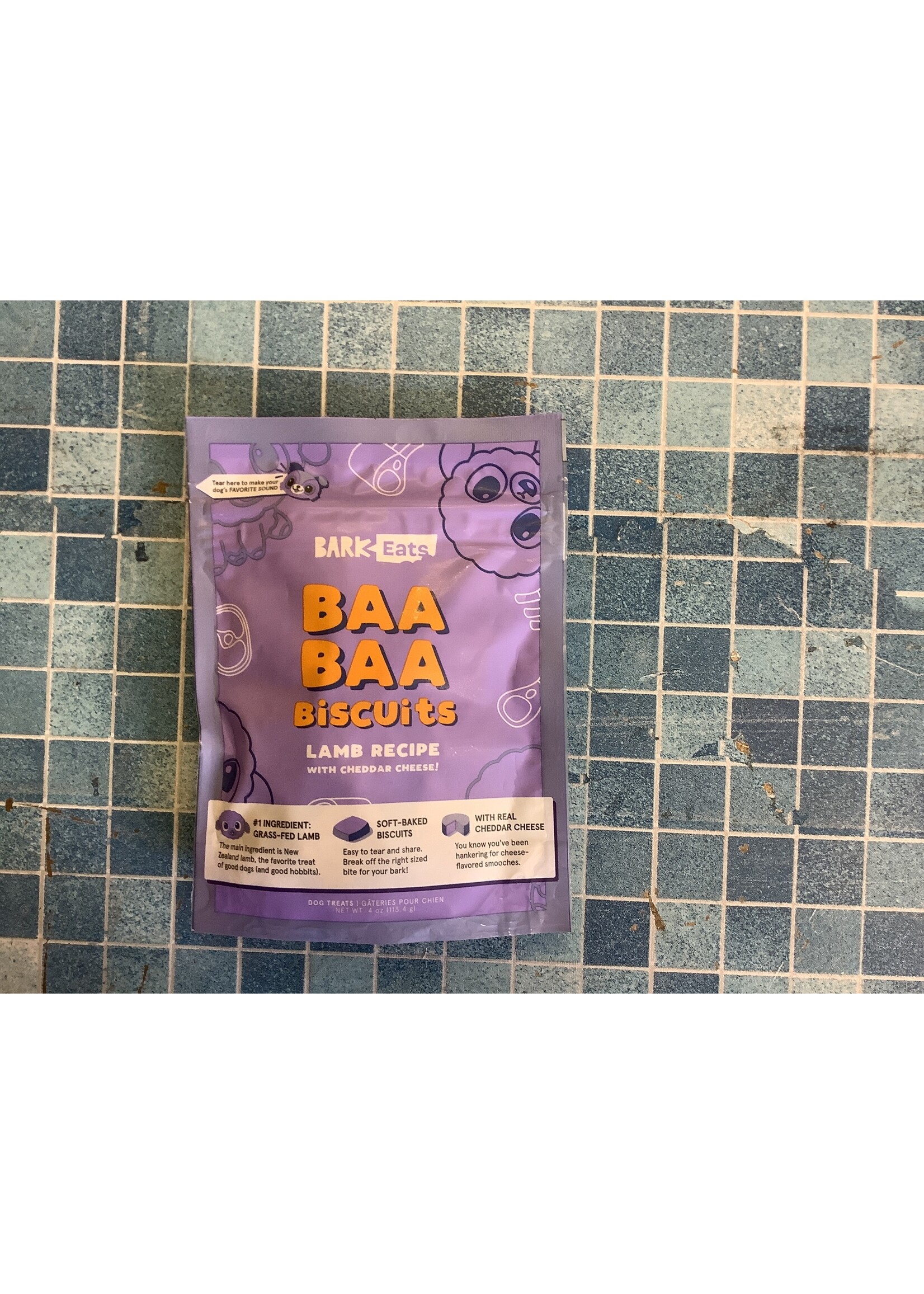 *Expired Bark Eats (Bark Box)Baa Baa Jersey Biscuits Lamb Recipe w/ Cheddar Cheese  3 oz. Dog Treats (exp. 7/23)