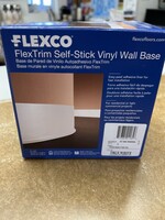 Open box- 13’ left - Flexco FlexTrim Self-Stick Vinyl Wall Base 4” true white