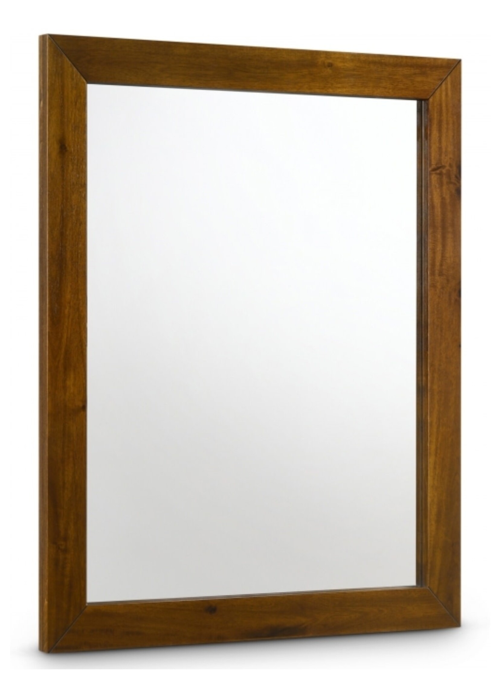 Meridian Furniture Reed-M Reed Collection Industrial Mid Century Design Rectangular Shaped Mirror with Brown Antique Coffee Wood Finish, 41" W x 1" D x 35" H