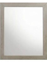 Meridian Furniture Weston-M Weston Collection Industrial Mid Century Design Rectangular Shaped Mirror with Grey Stone Wood Finish, 41" W x 1" D x 35" H