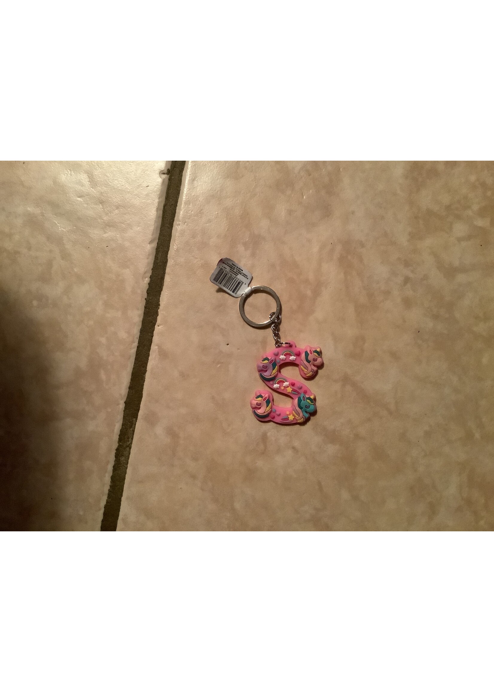 “S” Unicorn Key Chain