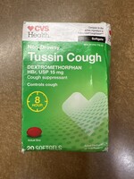 Box damage9/24 - CVS non-drowsy Tussin Cough 20 soft gels