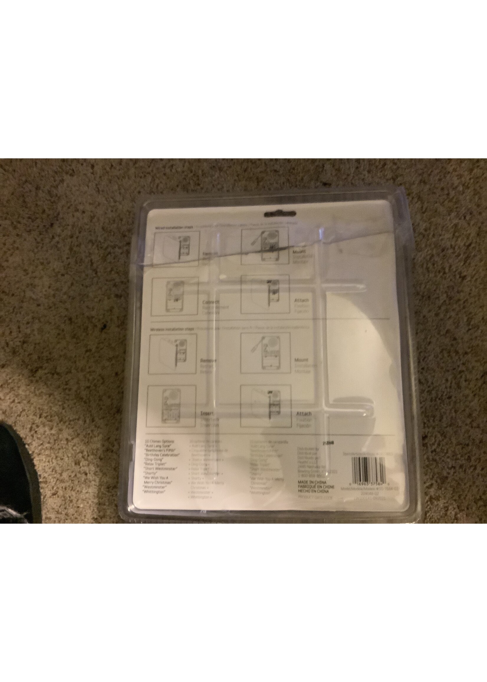 Style Selections Wired/Wireless Doorbell (open pkg) tested good