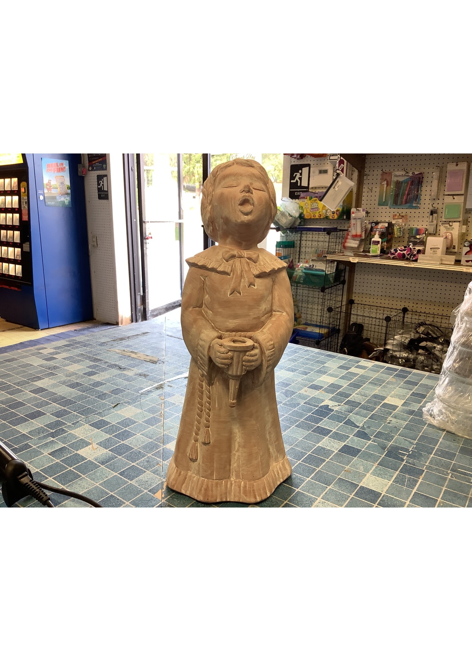 Singing Child Statue Christmas Caroler 14” Tall