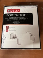 Delta Portwood 6” Double Hand Towel Bar - chrome finish