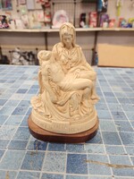 1964-65 NY World's Fair Vatican Pavilion Pieta Inscribed 6" Statue w Wood Base