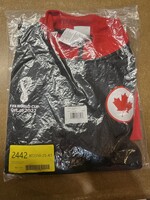 Adult Unisex FIFA World Cup NWT 1/4 Zip Qatar 2022 Canada Pullover Black/Red XL