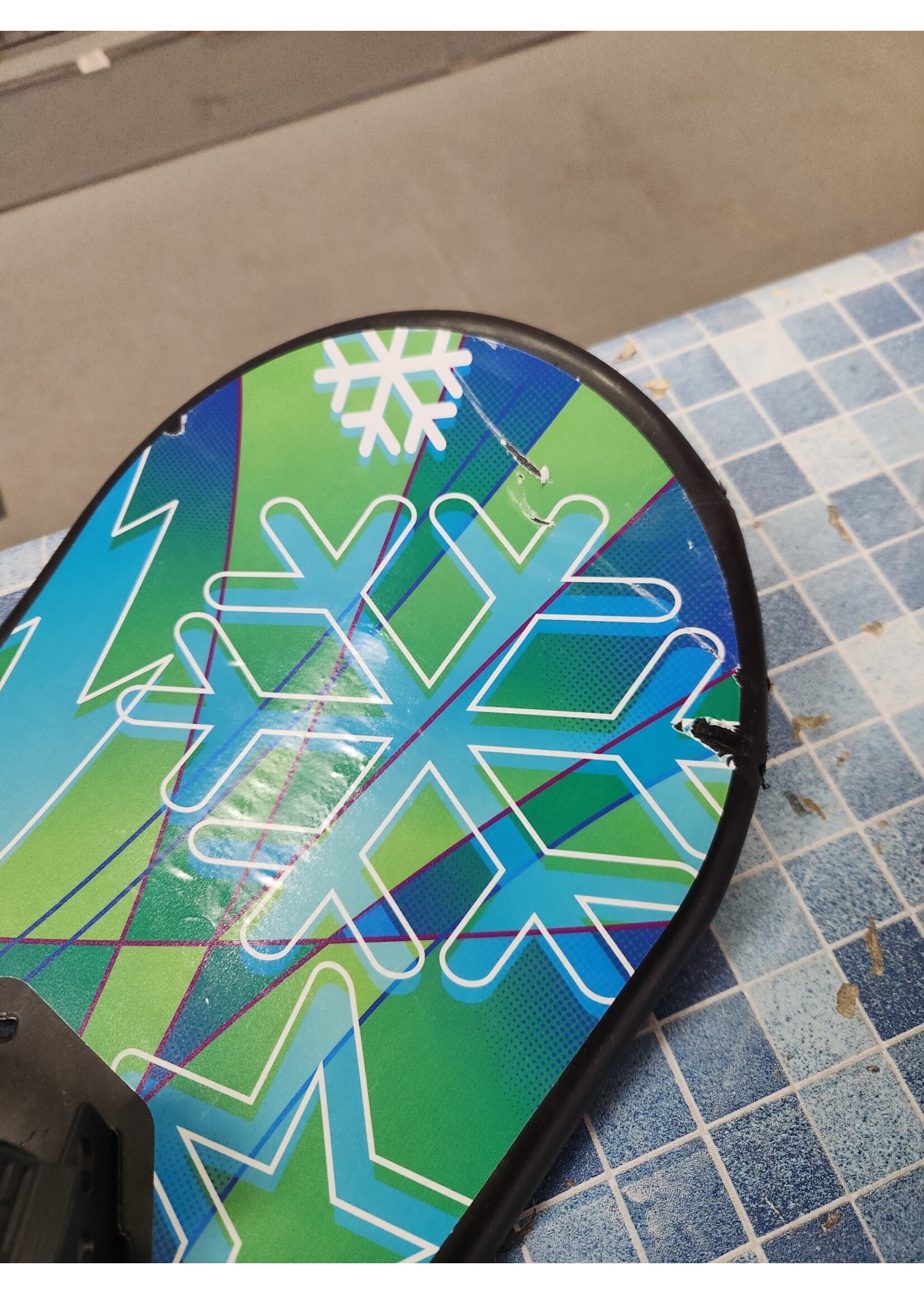 *Sticker Ripped Flexible Flyer Snowboard 36.5x9 Plastic