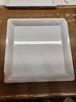 *Cracked Corners Party Essentials 16" X 16" Heavy Duty Square Tray - White
