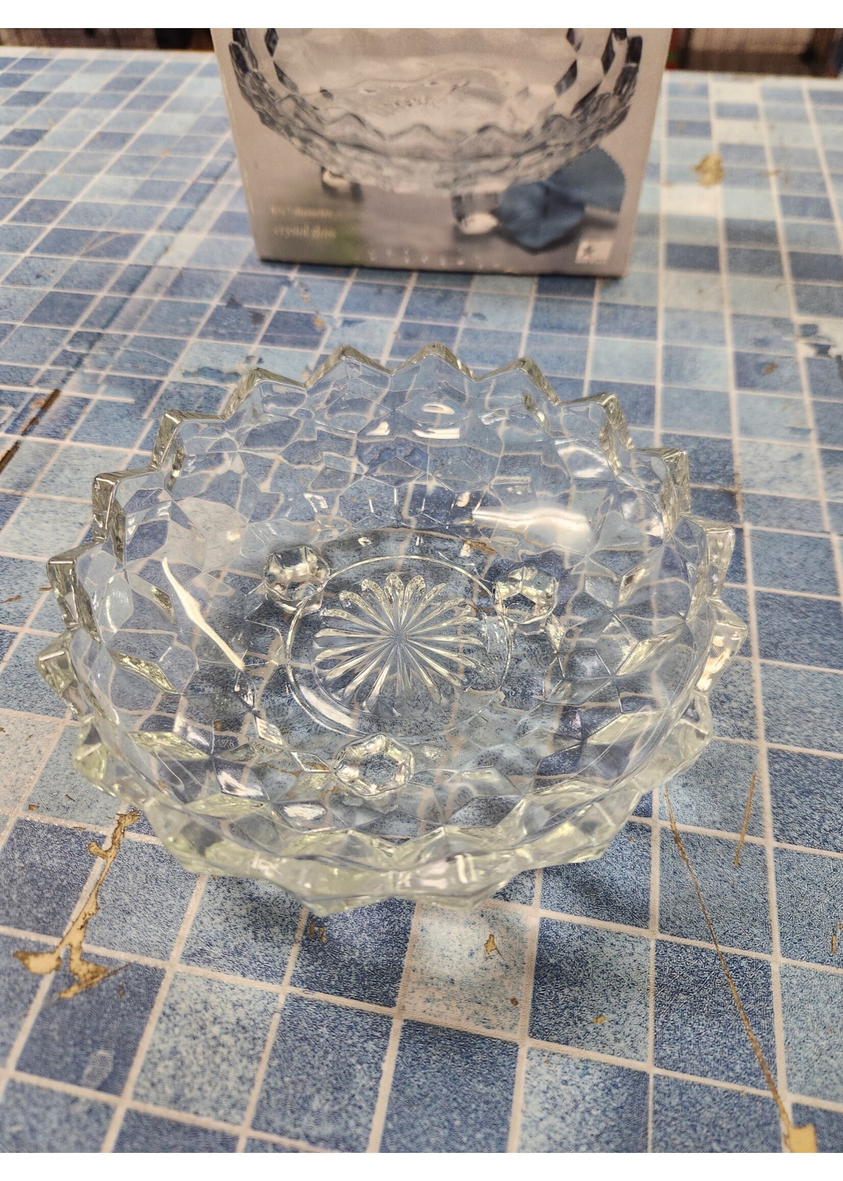 American Whitetail Bonbon Crystal Dish 6" Candy Dish