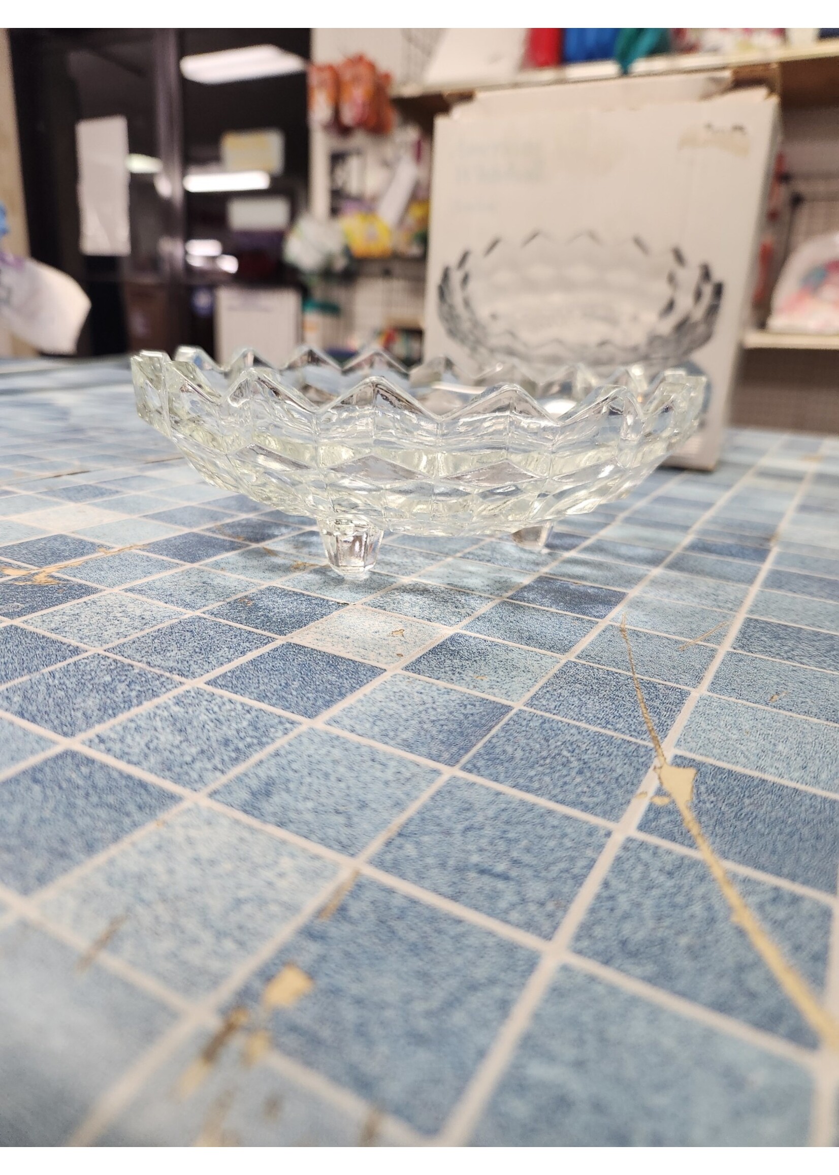 American Whitetail Bonbon Crystal Dish 6" Candy Dish