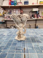 *Distressed Lines in Shell, no Issues Inarco Vase With Cherub Angel E 3211 Japan Vintage Trinket Dish Planter Ceramic