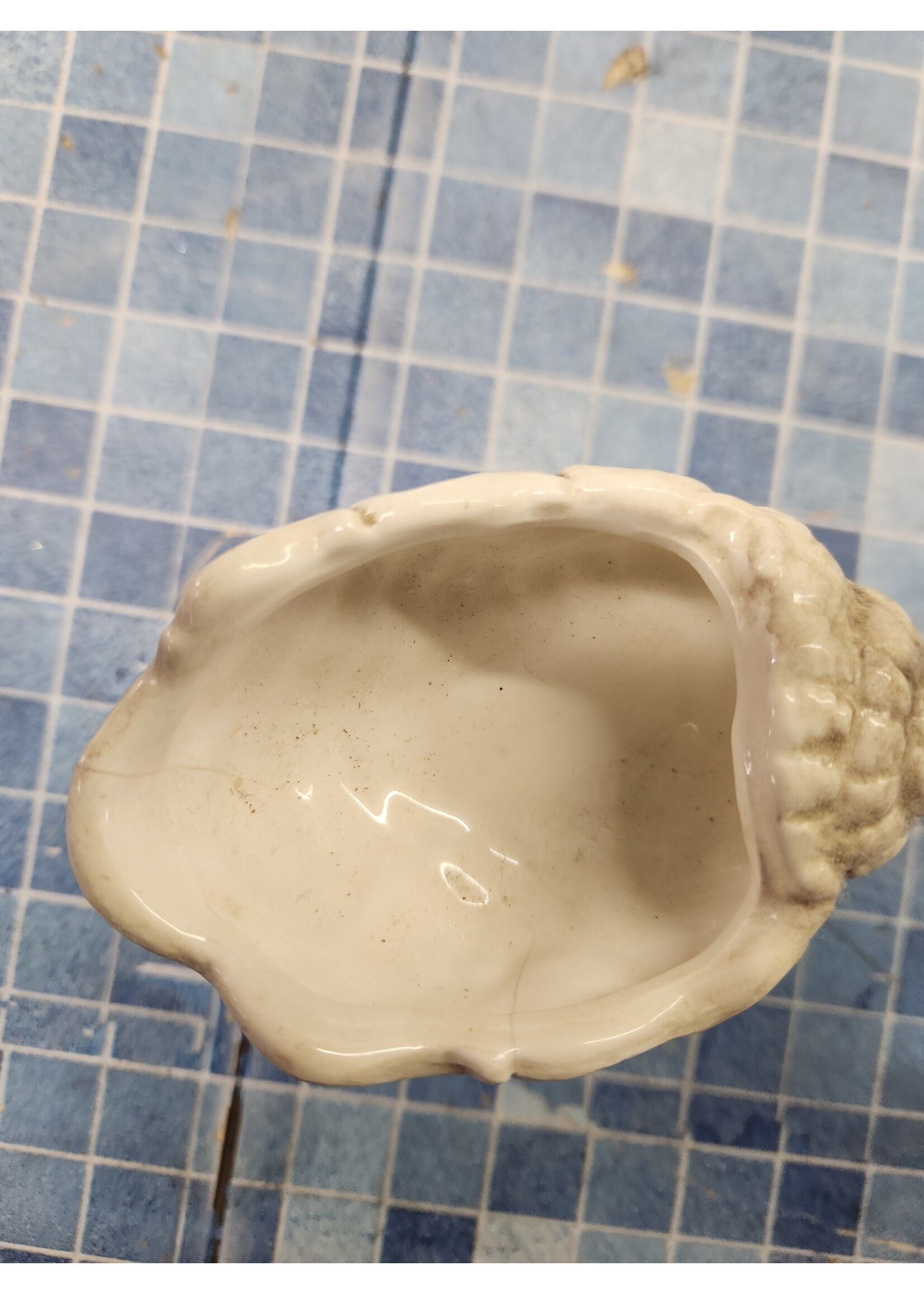 *Distressed Lines in Shell, no Issues Inarco Vase With Cherub Angel E 3211 Japan Vintage Trinket Dish Planter Ceramic