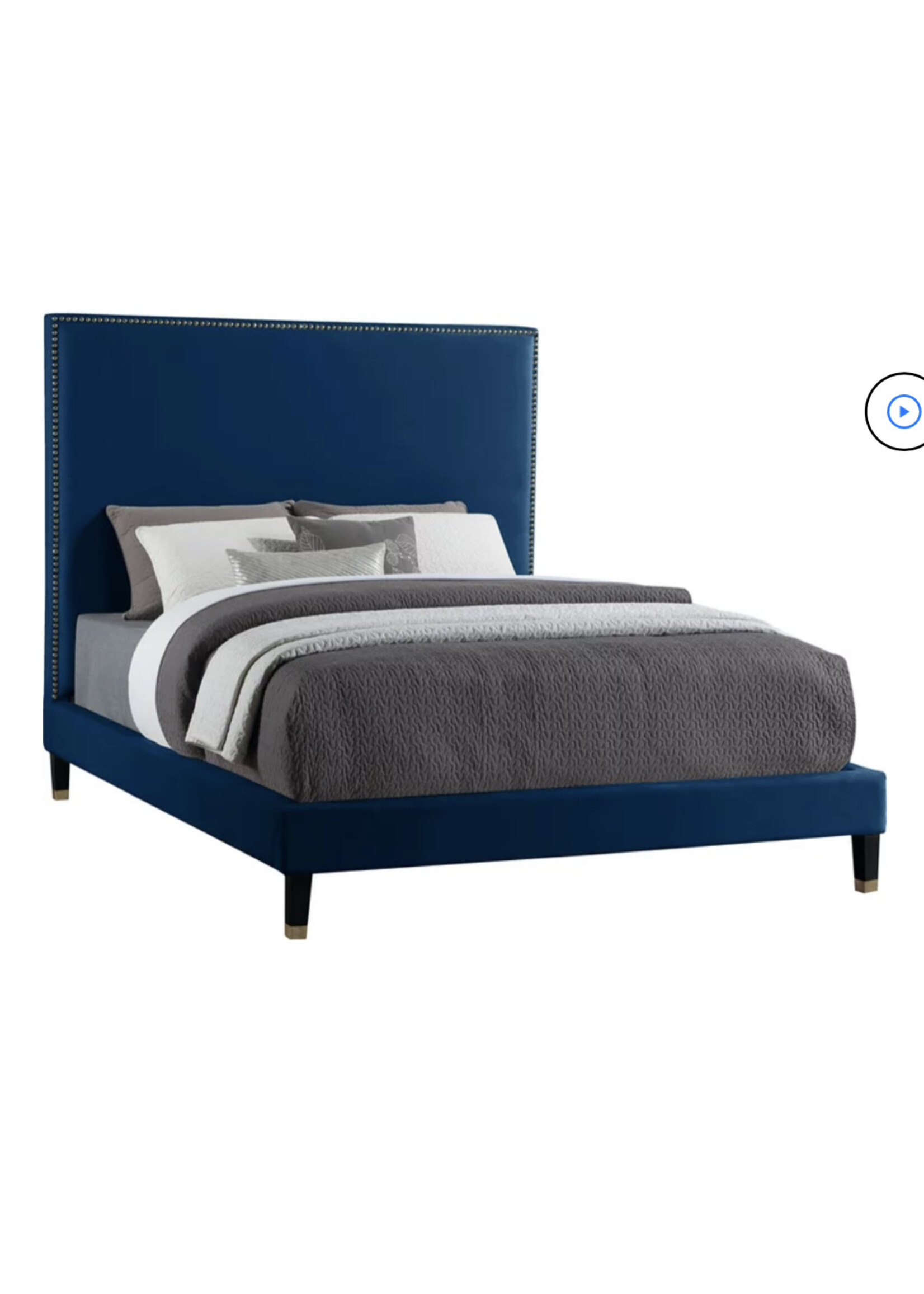 Meridian Furniture - Harlie Navy King Bed Frame