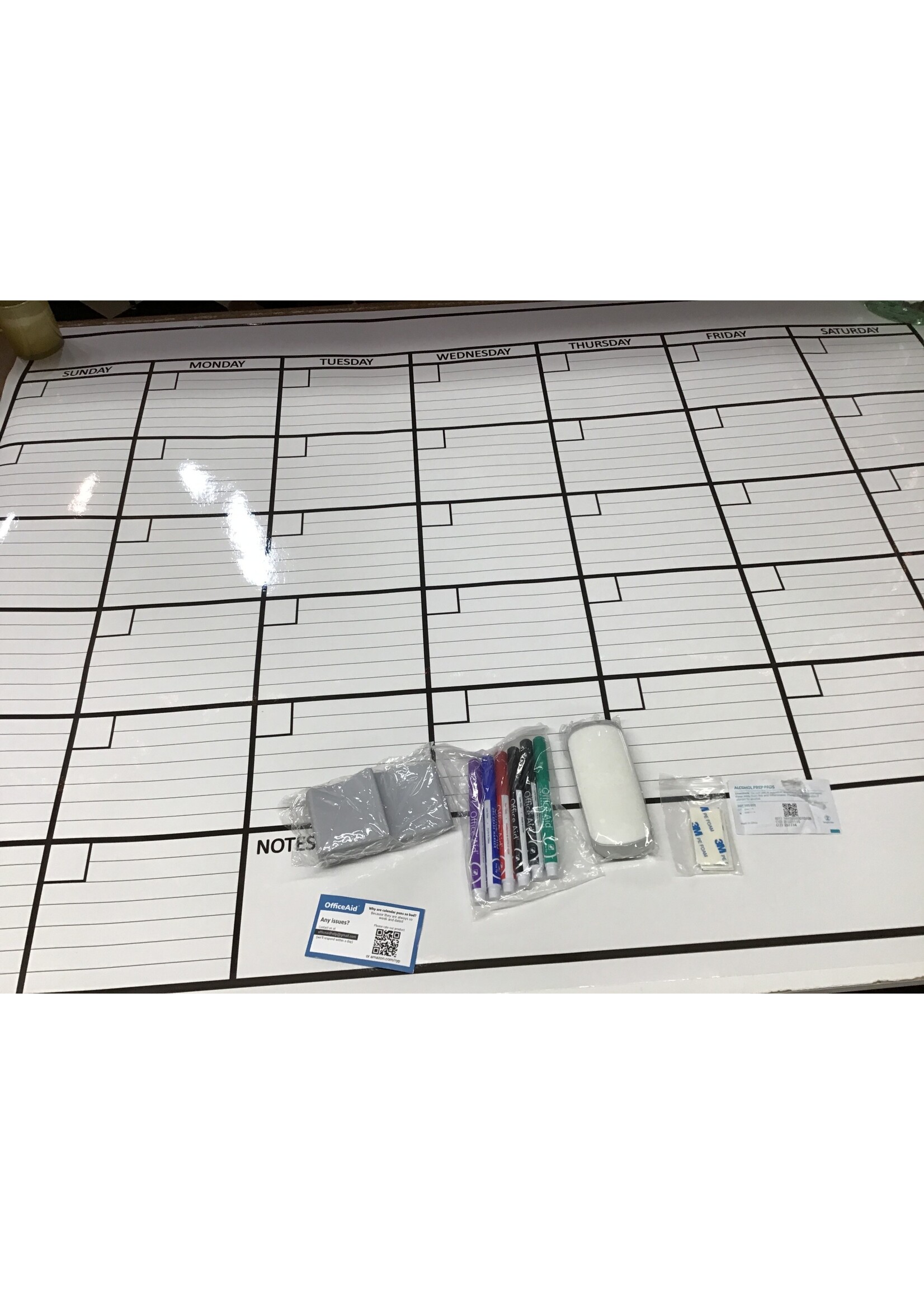 Dry Erase monthly planner 48x36 with accessories OfficeAid
