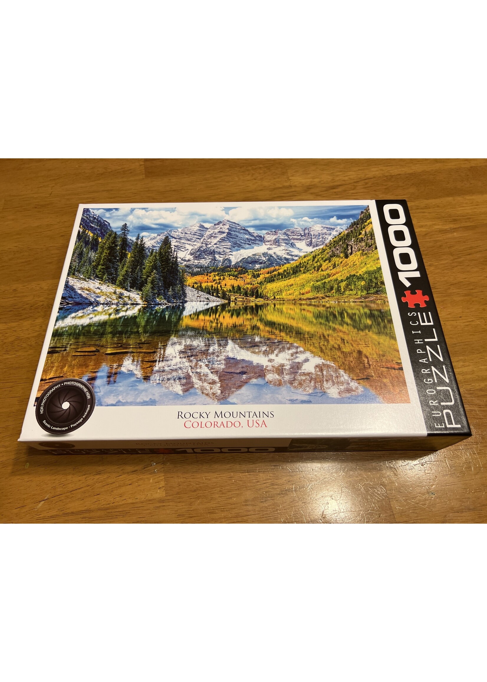 Assembled Once- Eurographics 1000 pc puzzle- Rocky Mountains Colorado USA
