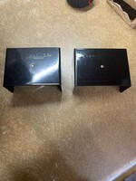 (1 Pair) Fence Armor - black post protectors metal 4”x3”x 2-1/2