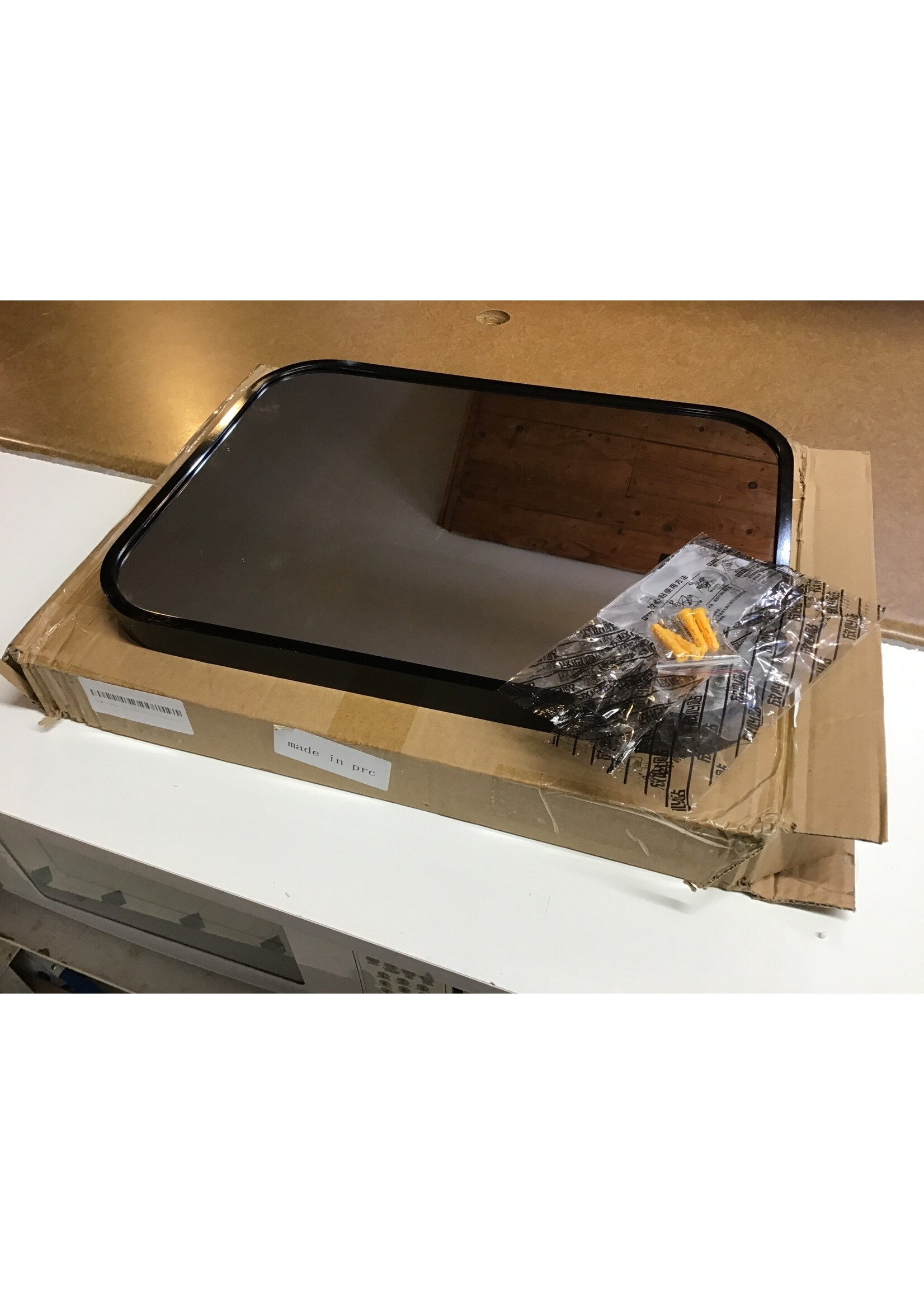 Black Framed Mirror 16x12