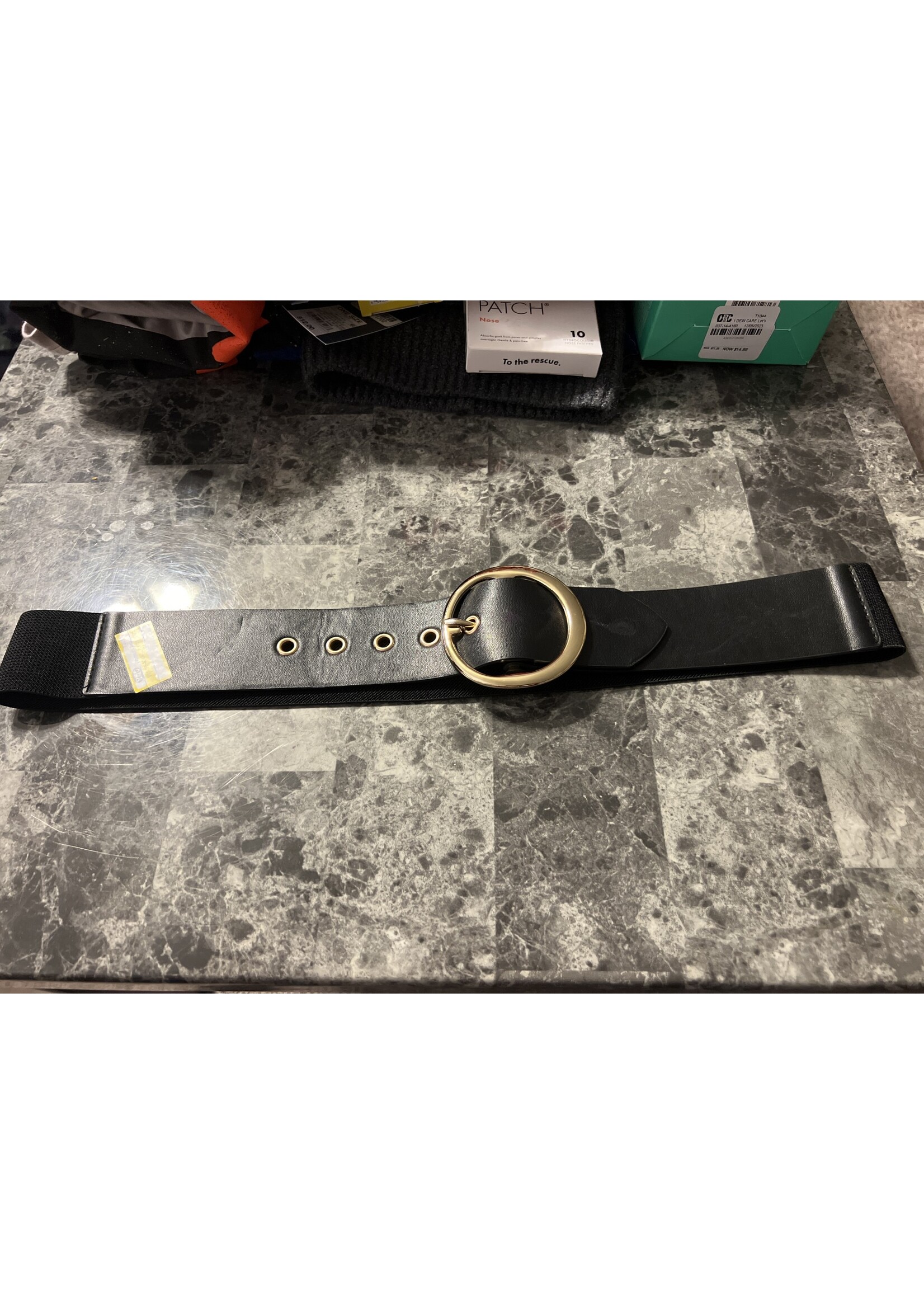 Marked-Women's Round Buckle Belt - A New Day Black L