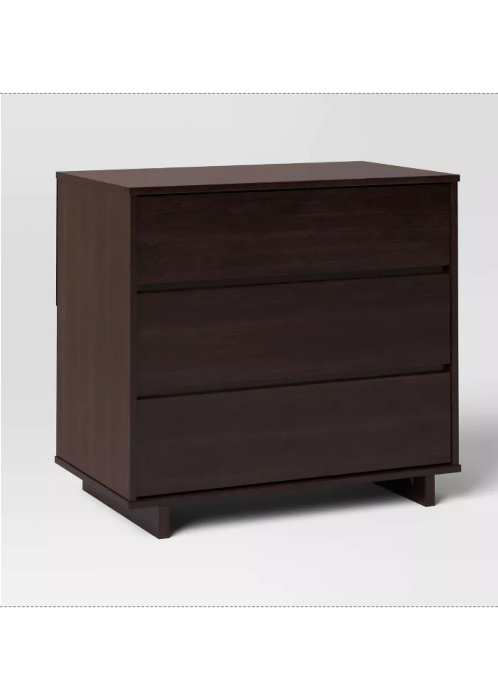 29.5Hx21.25Wx19.5D Modern 3 Drawer Dresser Espresso - Room Essentials