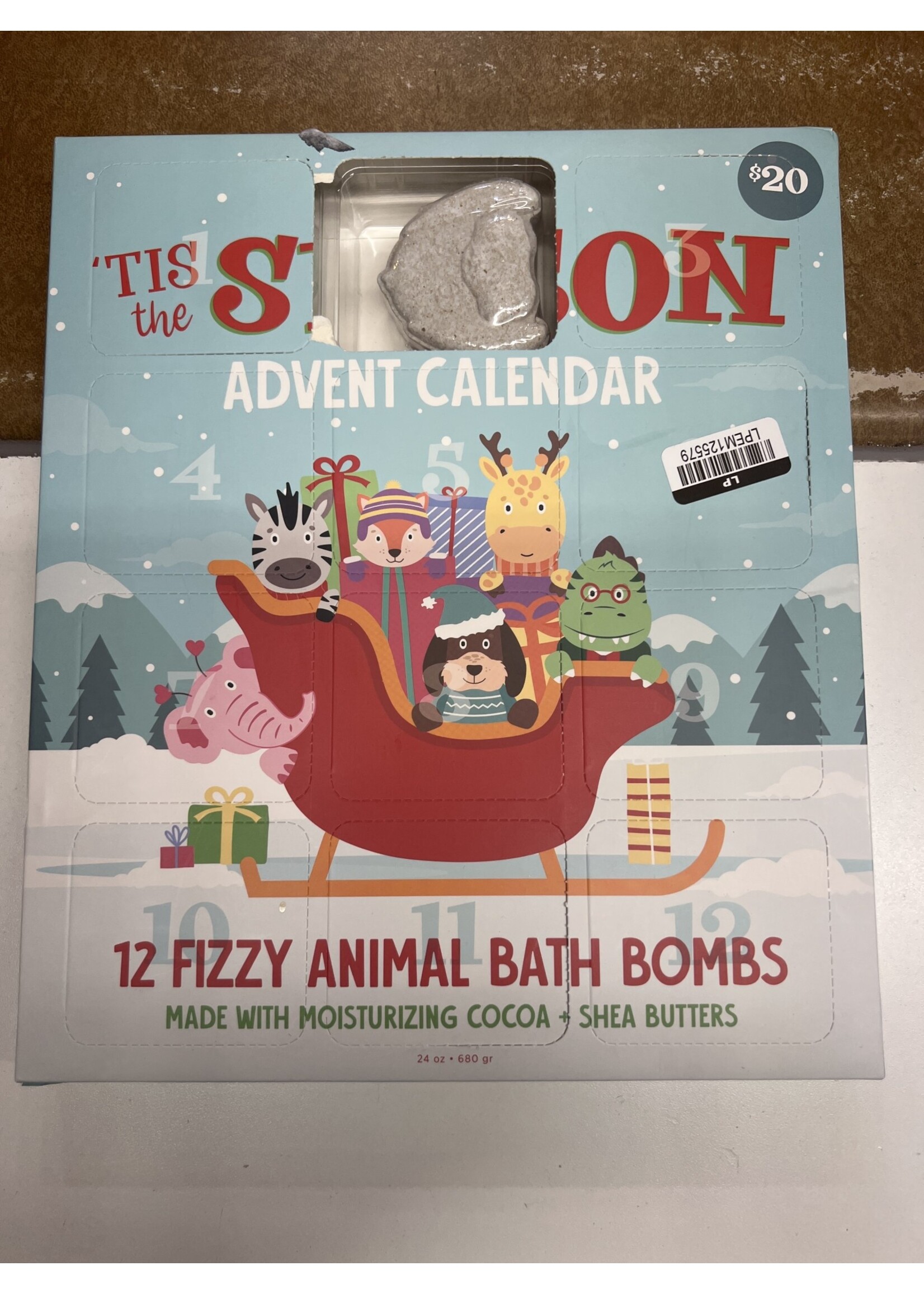 Box damage- Feeling Smitten Joon x Moon Animal Advent Calendar Bath and Body Gift Set - 24oz/12pc