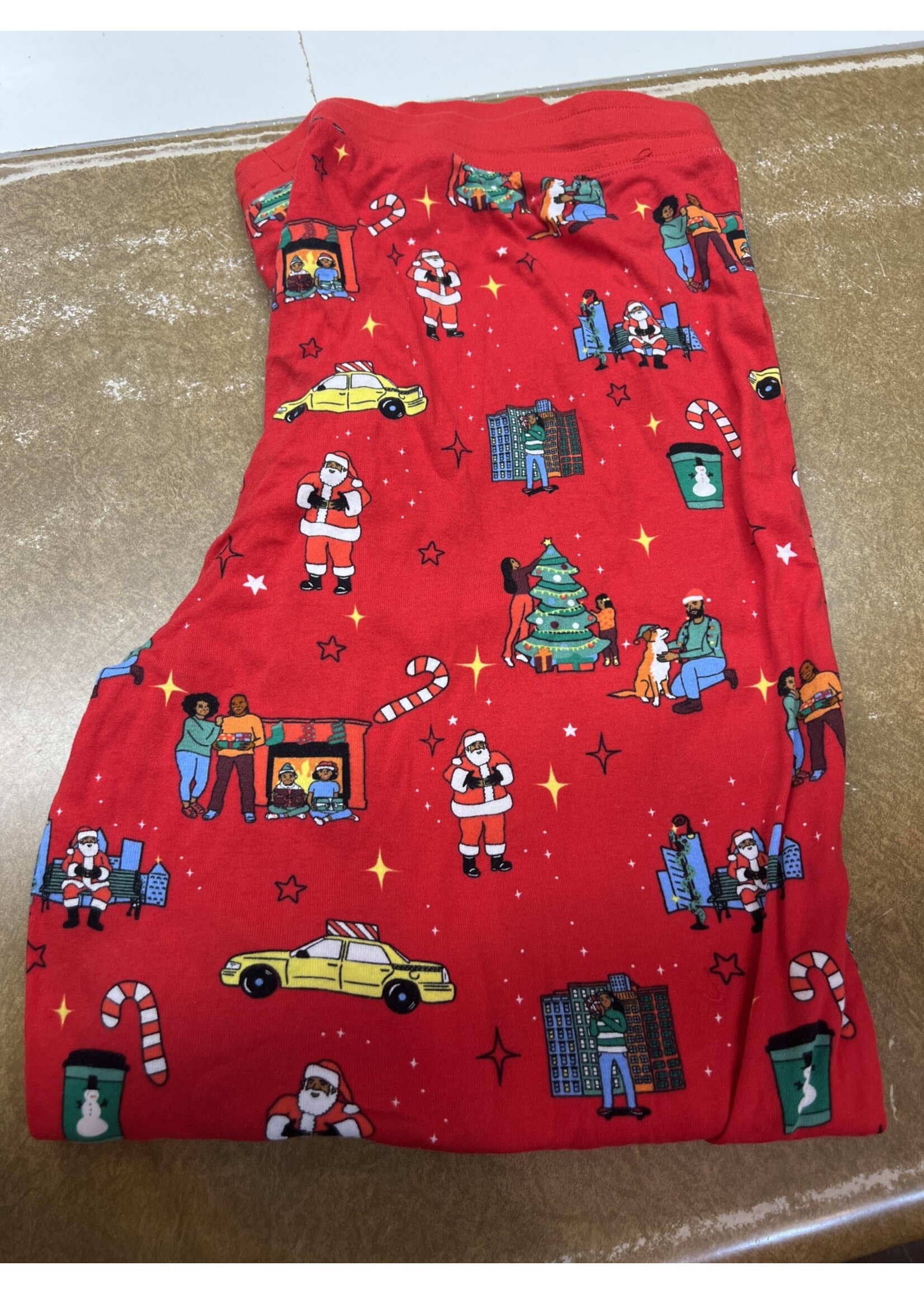 *Just Pants- Men's Big & Tall Holiday City Matching Family Pajama -Wondershop with Frances Marina Smith Red XXL- Tall