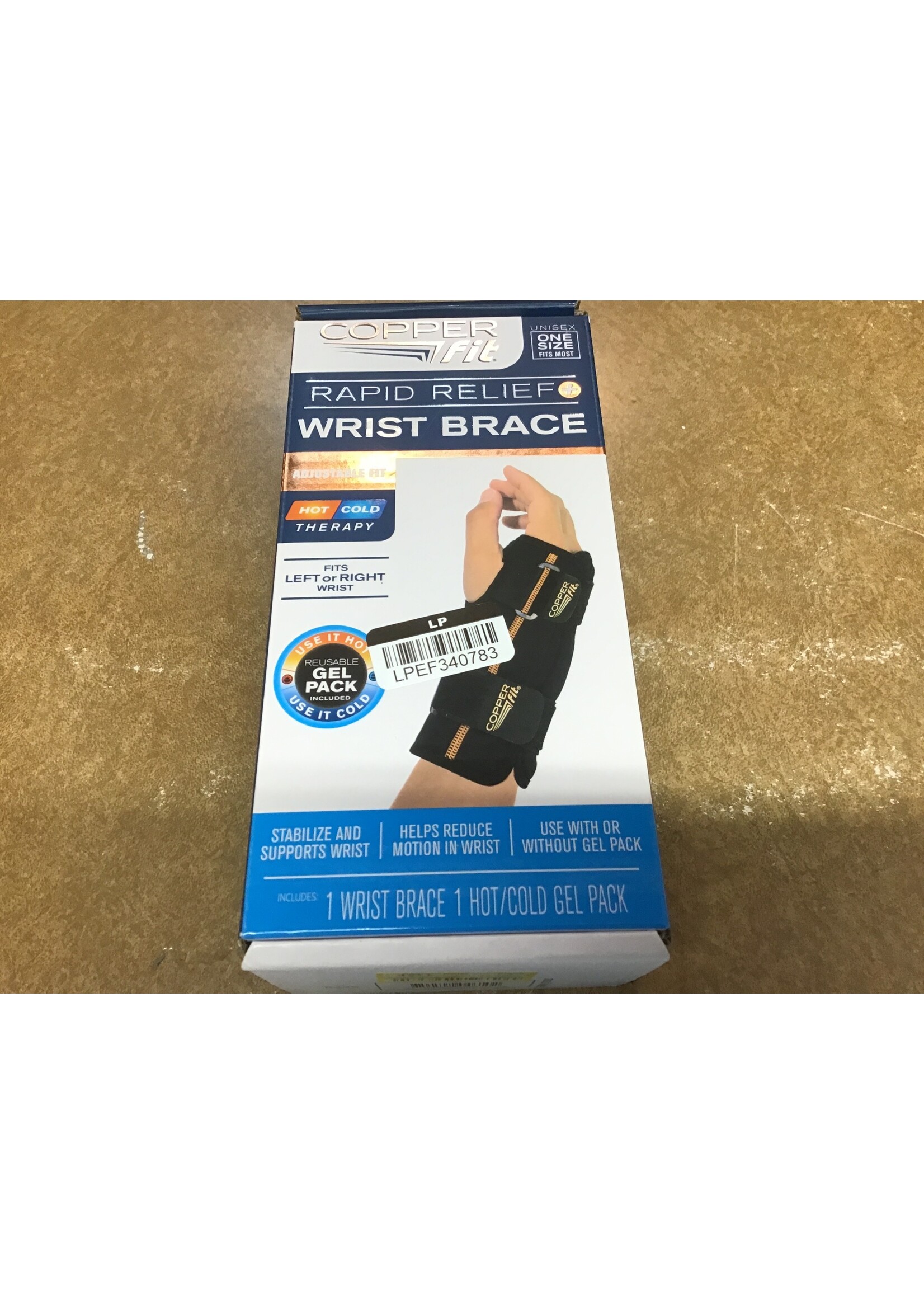 Copper Fit Rapid Relief Wrist Wrap - Black - D3 Surplus Outlet