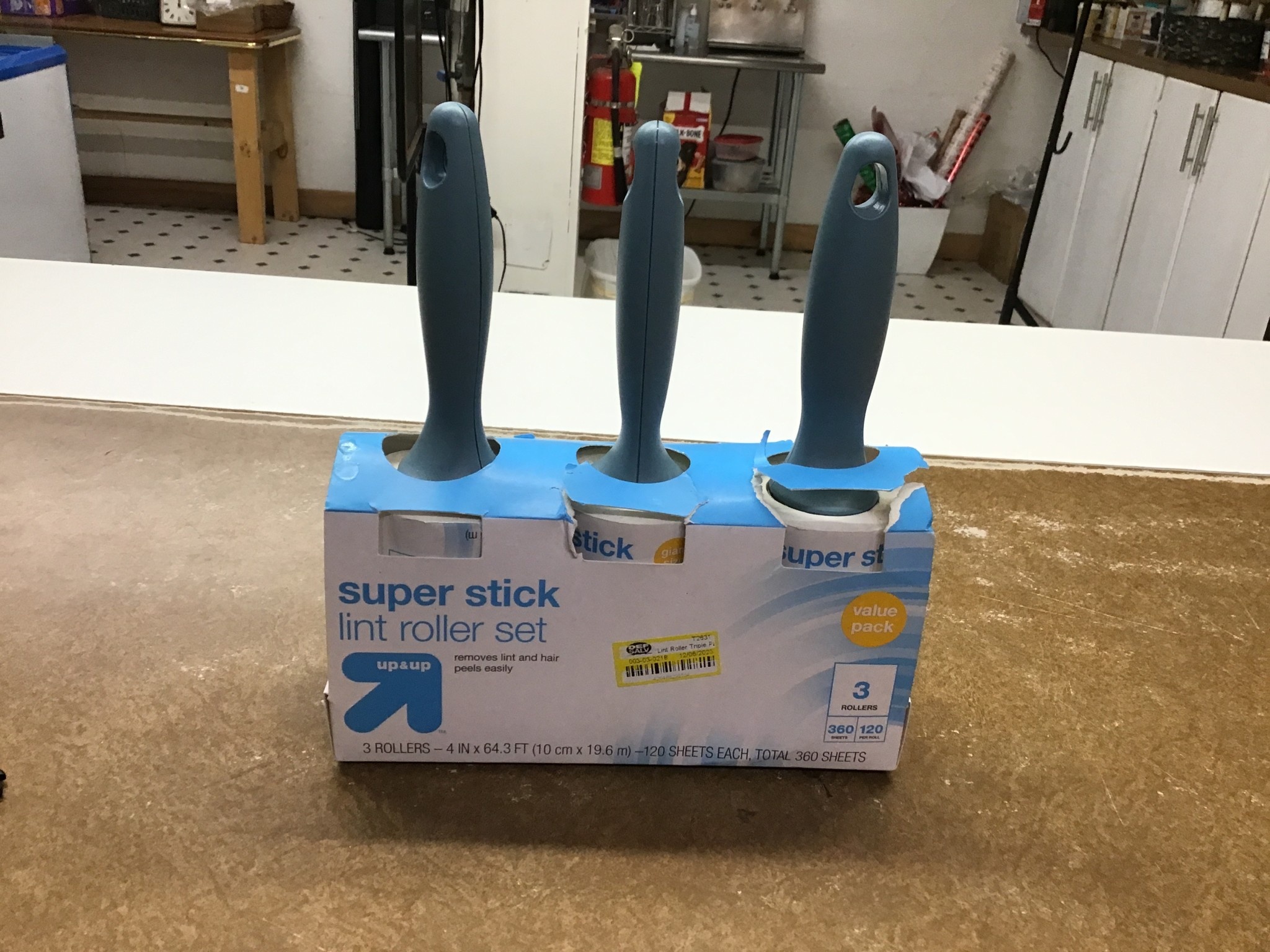 *package damaged* Lint Roller Triple Pack 120 Sheets up & up D3