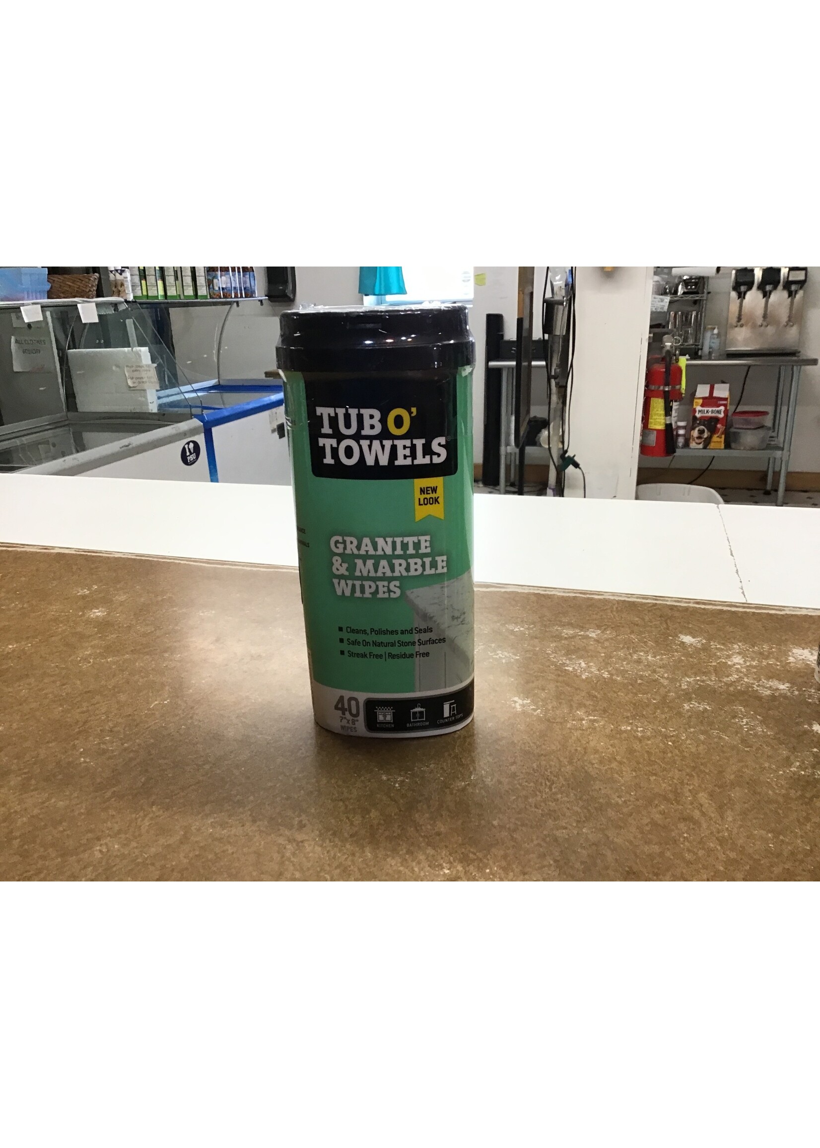 Tub O' Towels Granite & Marble Wipes - 40ct
