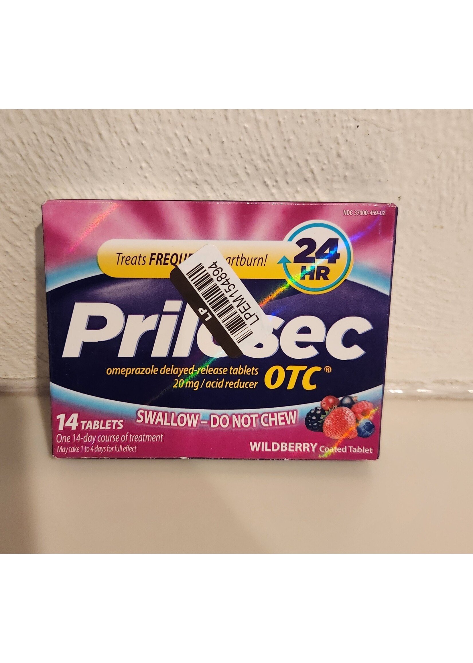 Prilosec OTC Acid Reducer Wildberry Tablets 14ct Exp. 2025