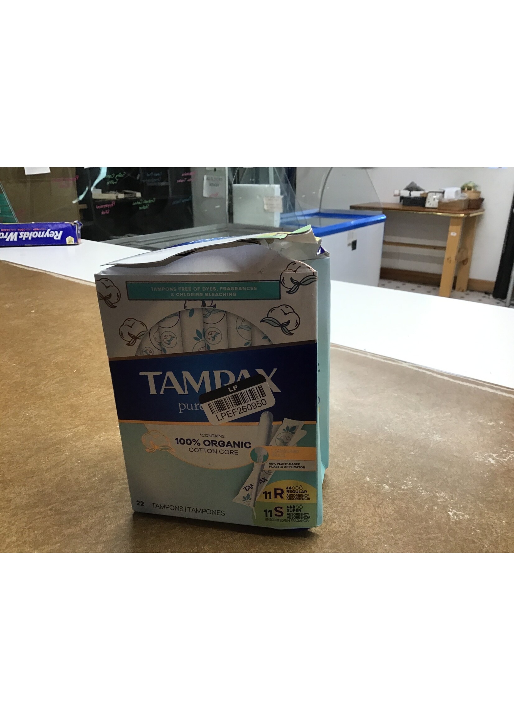 *box damage* Tampax Pure Cotton Tampons - Regular/Super - 22ct