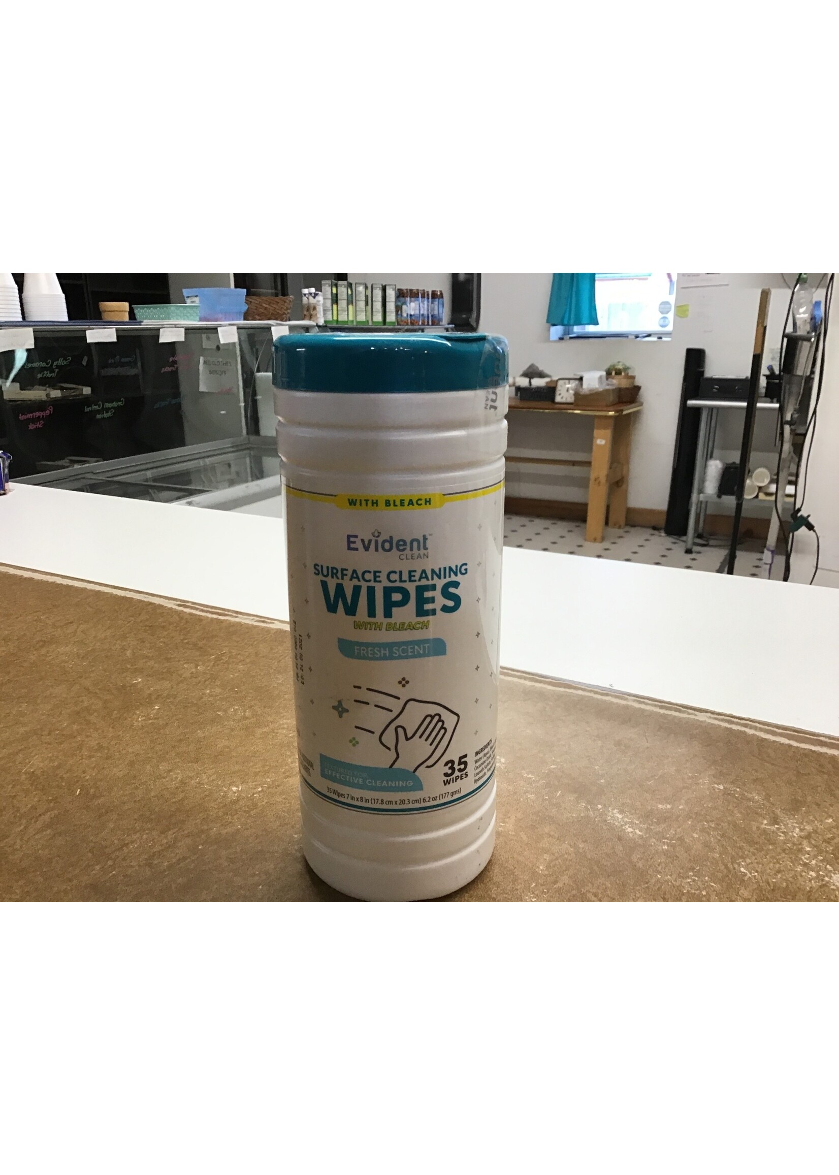 Evident Surface Cleaning Wipes with Bleach - 35ct
