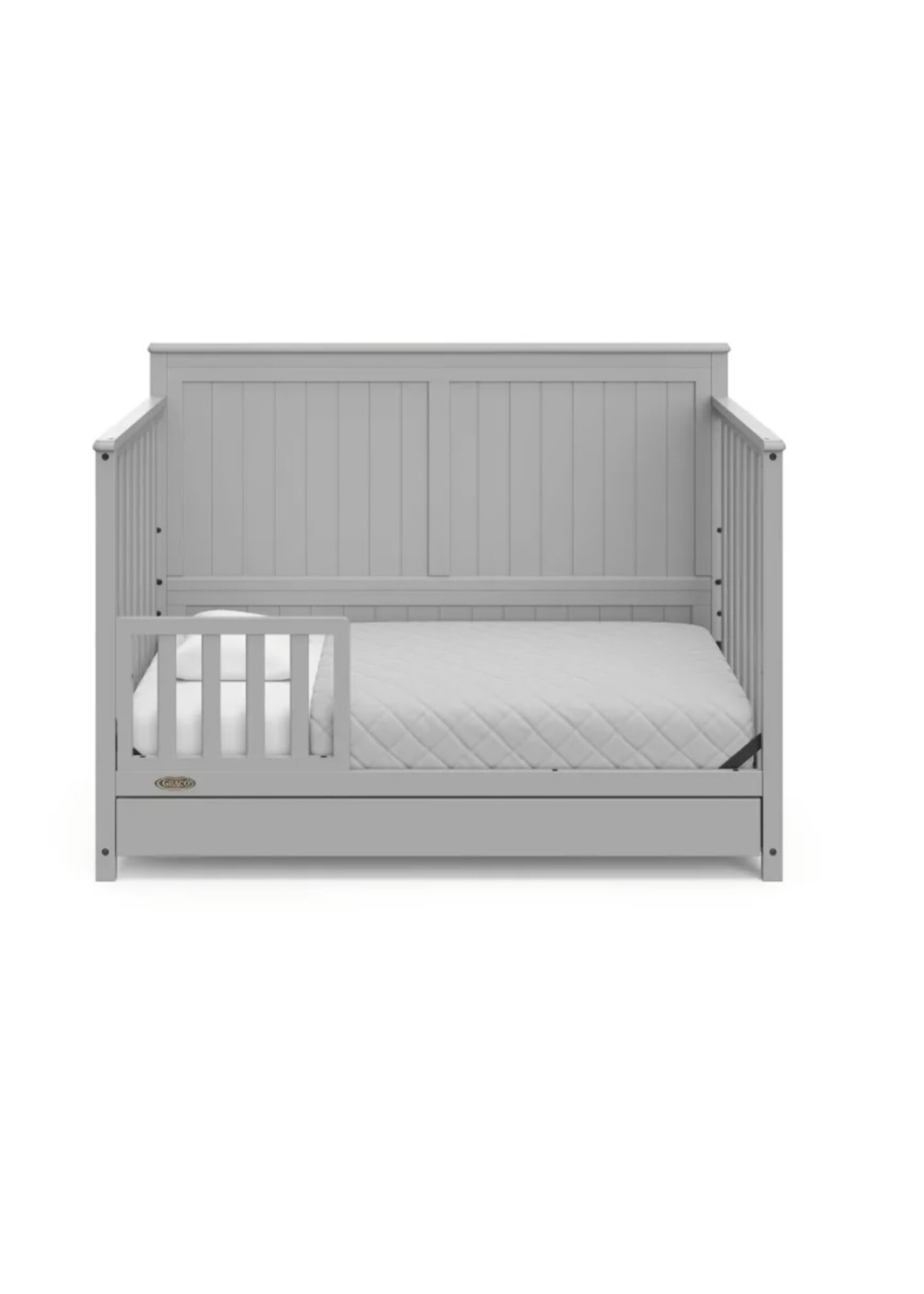 Graco Hadley 5-in-1 Convertible Crib with Drawer - Pebble Gray
