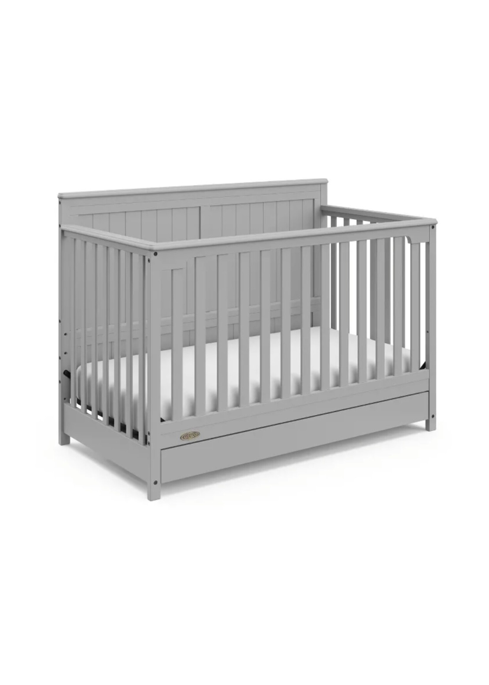 Graco Hadley 5-in-1 Convertible Crib with Drawer - Pebble Gray