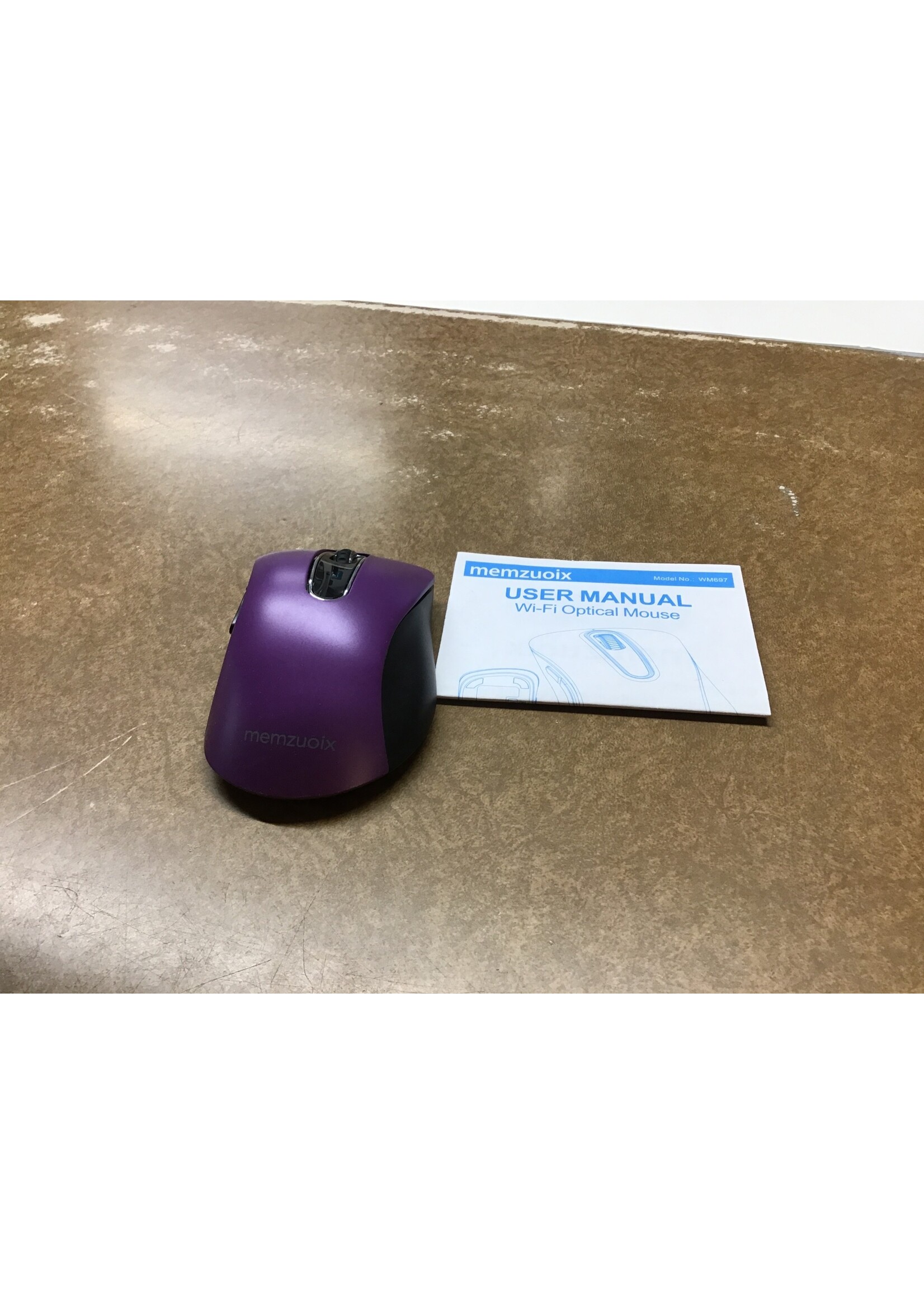 *no packaging* Memzuoix wi-fi optical mouse purple model WM697