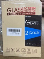 Box damage- Glass Screen Protector for Samsung -premium tempered 9H, HD clear, 2 pack - box is 6-1/2x9-1/2”