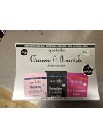 *Open Box Que Bella Holiday Cleanse and Nourish Pamper Pouch Cleansing Face Mask Gift Set - 1.5 fl oz/3pc