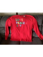 Wondershop Pajama Top Love Peace Joy XXL Tall