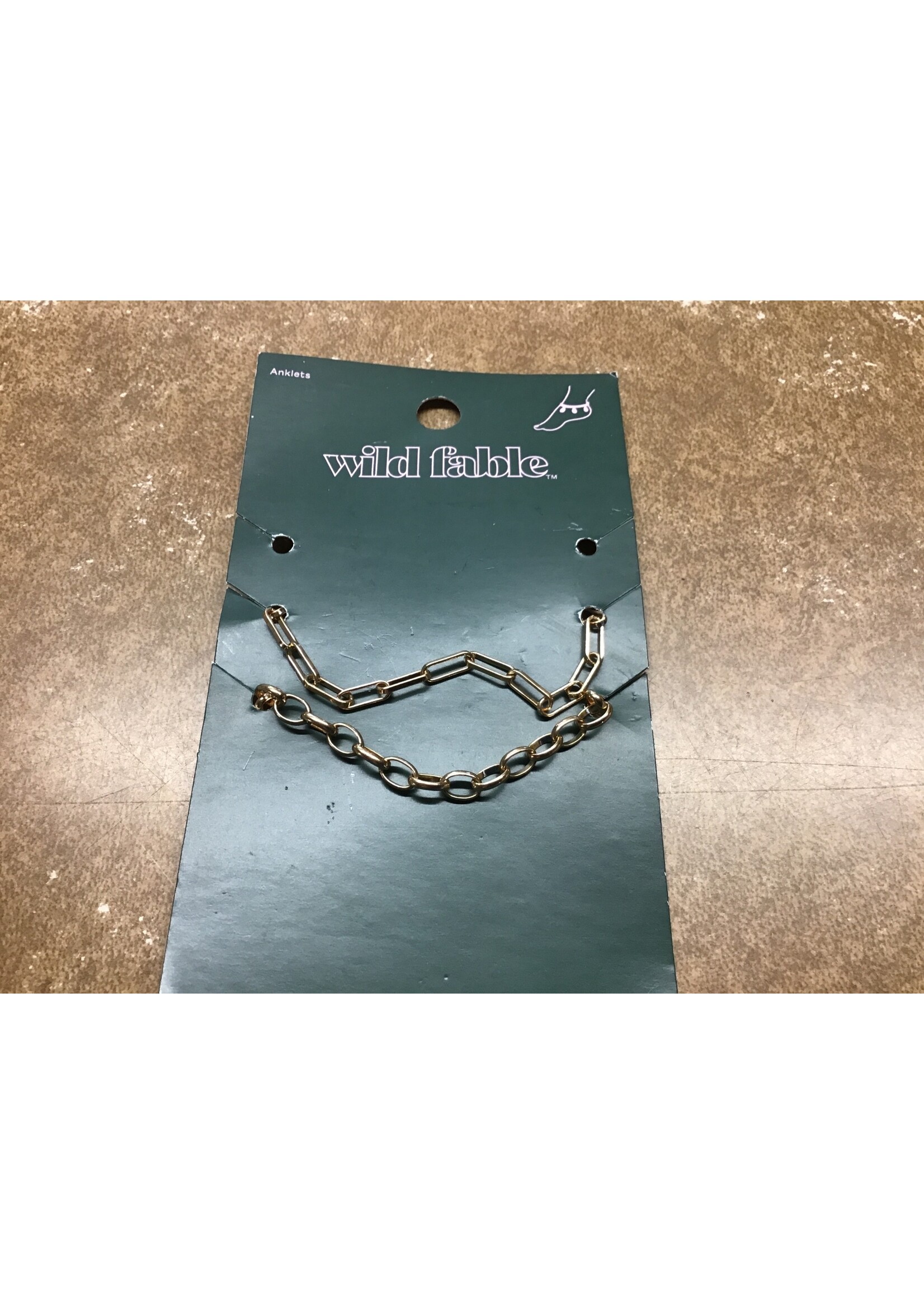 *only 2* Wild Fable gold chain anklets