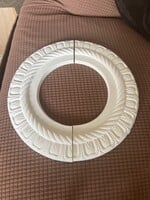 Ekena Claremont Molded Styrofoam Ceiling Medallion 11” OD -5-3/4” ID 2 pc