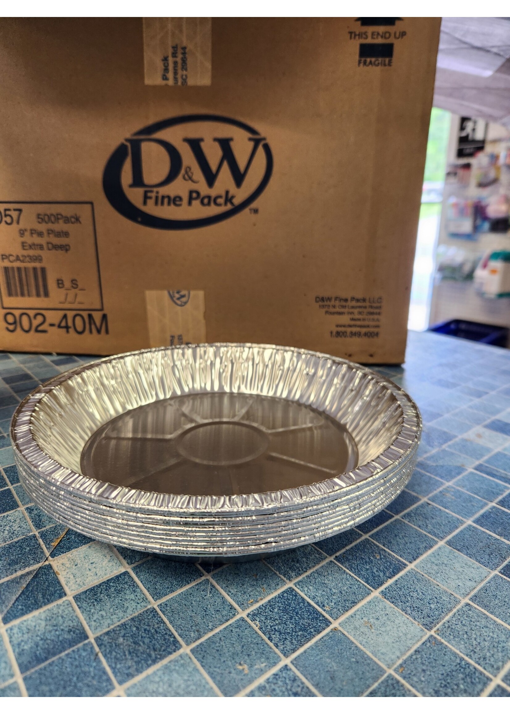 10 Pack D&W  9″x1 3/16″ Extra Deep Foil Pie Pan D57