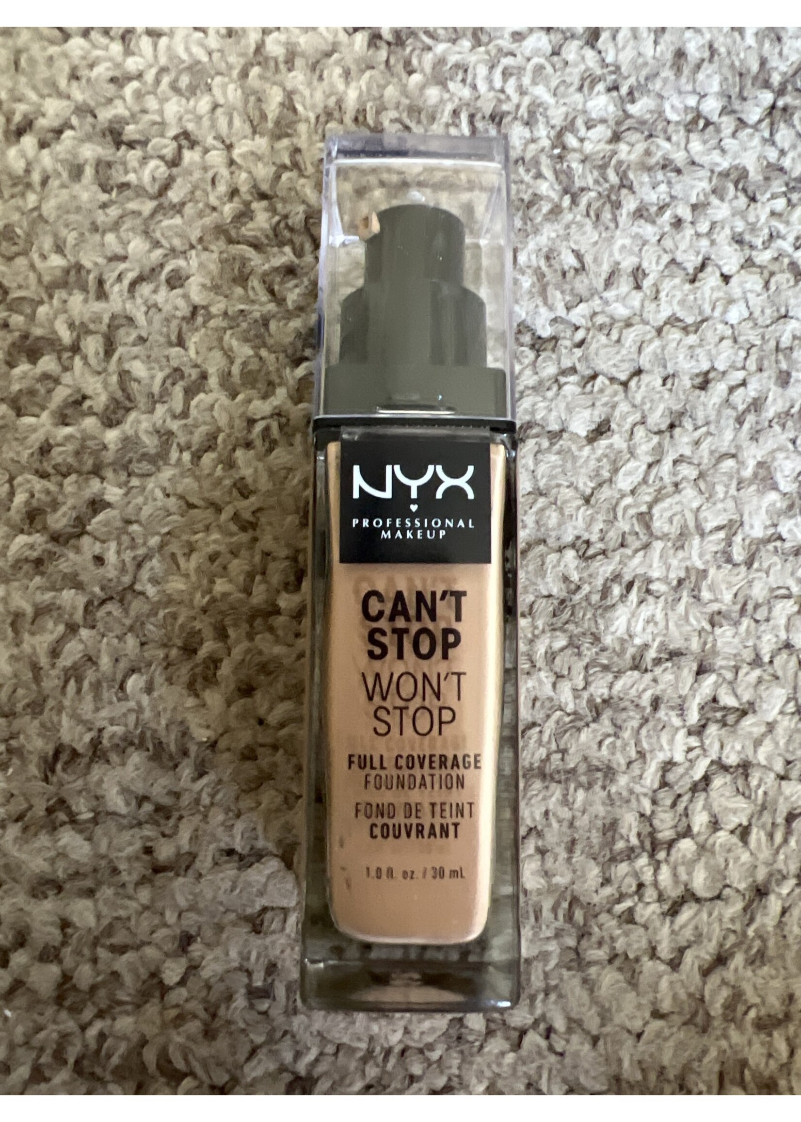 Open- NYX Professional Makeup Can't Stop Won't Stop 24Hr Full Coverage Matte Finish Foundation - 7.5 Soft Beige - 1 fl oz