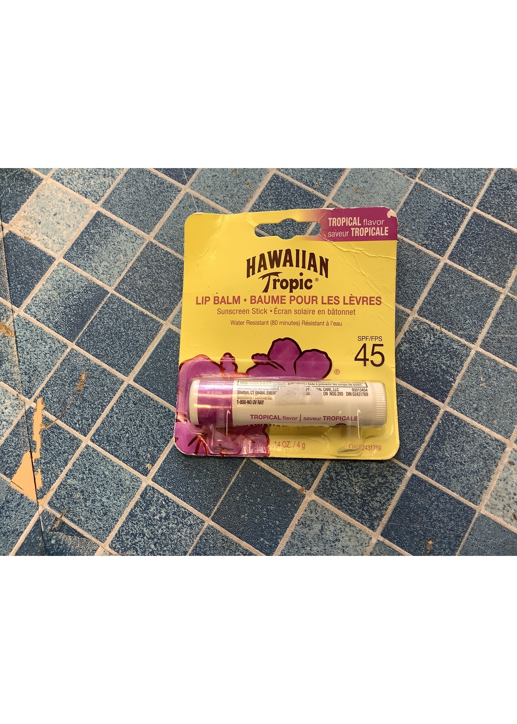 (Expired 2021, Damaged Package) Hawaiian Tropic Lip Balm SPF 45